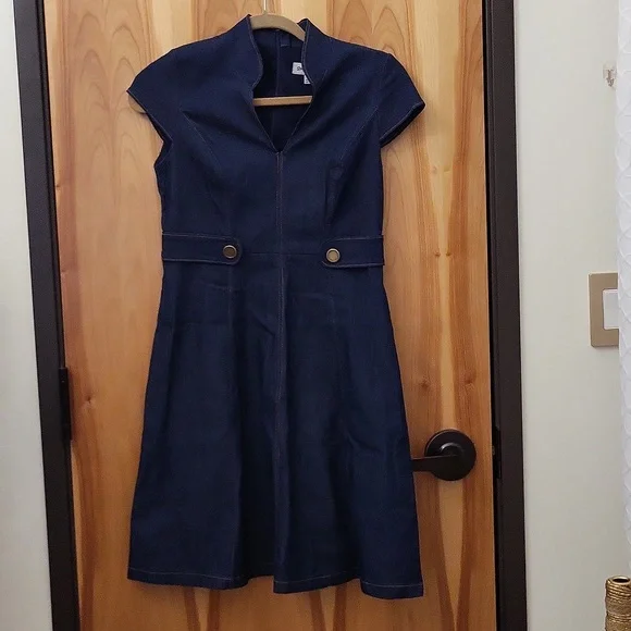 Shelby & Palmer Dresses | Shelby & Palmer Denim Dress | Color: Blue | Size: 4p | Timangie's Closet
